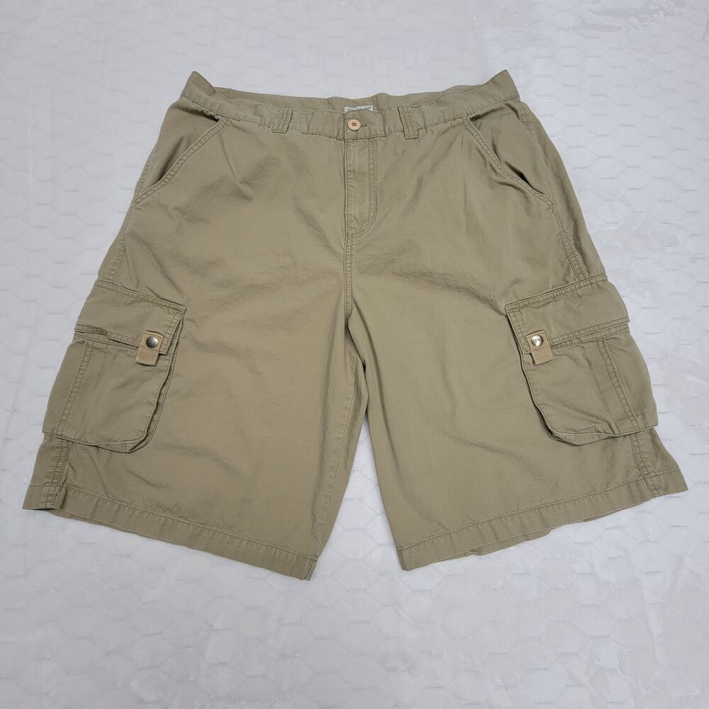 Guess Jeans Mens Cargo Shorts Size 38 Khaki Tan 100% Cotton Utility Pocket